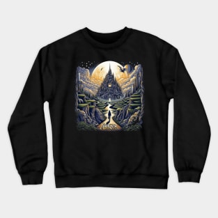 Step into the 80s Magic: Explore Nostalgia with Our Labyrinth Movie-Inspired T-Shirt Collection Crewneck Sweatshirt